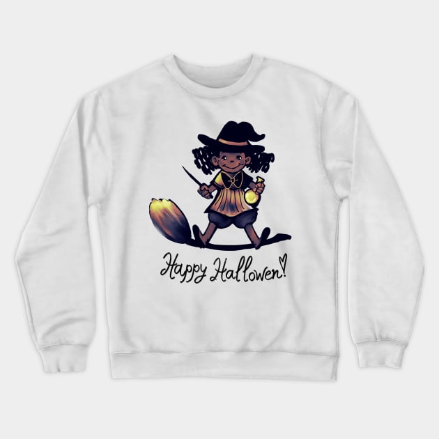 Halloween Witch Girl! Crewneck Sweatshirt by KO-of-the-self